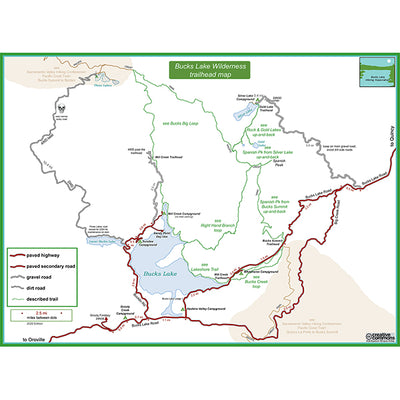 Bucks Lake trailhead map