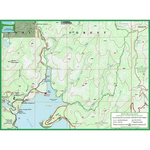 Bucks Big Loop trail map, south
