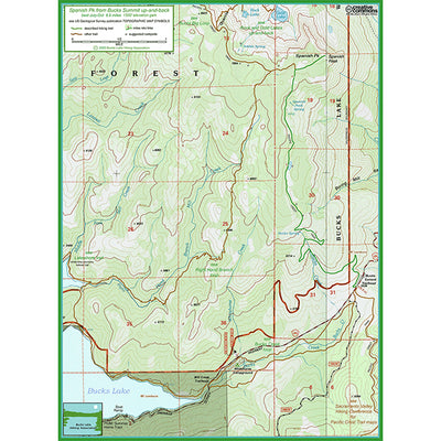 Spanish Peak from Bucks Summit trail map