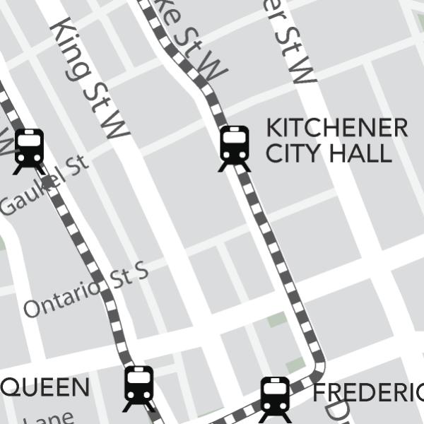 Kitchener Center Riding Map Iron Horse Trail, Kitchener Map by Julie Witmer Custom Map Design ...
