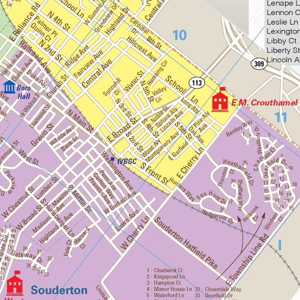 Souderton Area School District Map by Steve Spindler Cartography