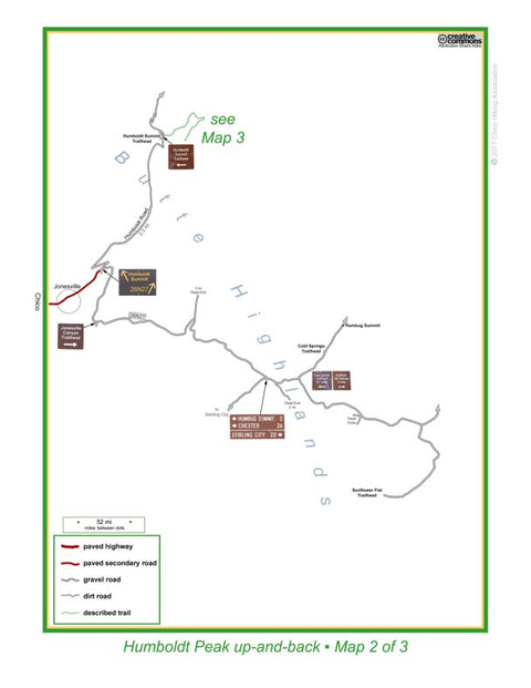 Humboldt Peak trailhead map