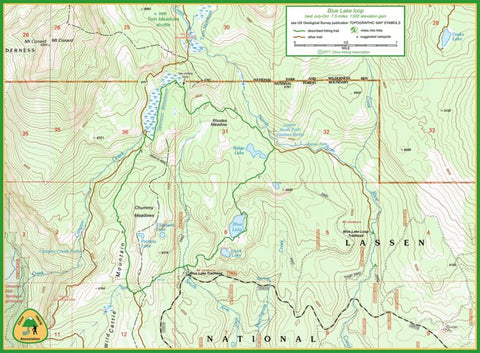 Blue Lake trail map