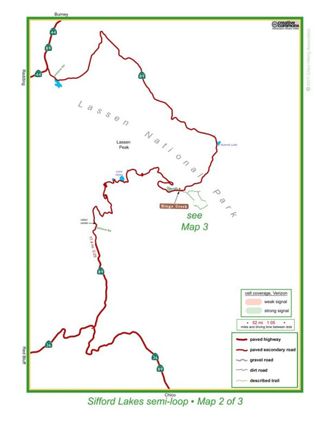 Sifford Lakes trailhead map