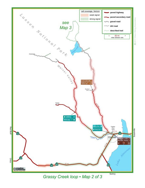 Grassy Creek trailhead map