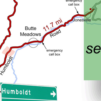 Humboldt to Cold Sprs overview map