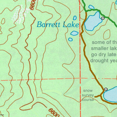 Lake Eiler from Tamarack trail map