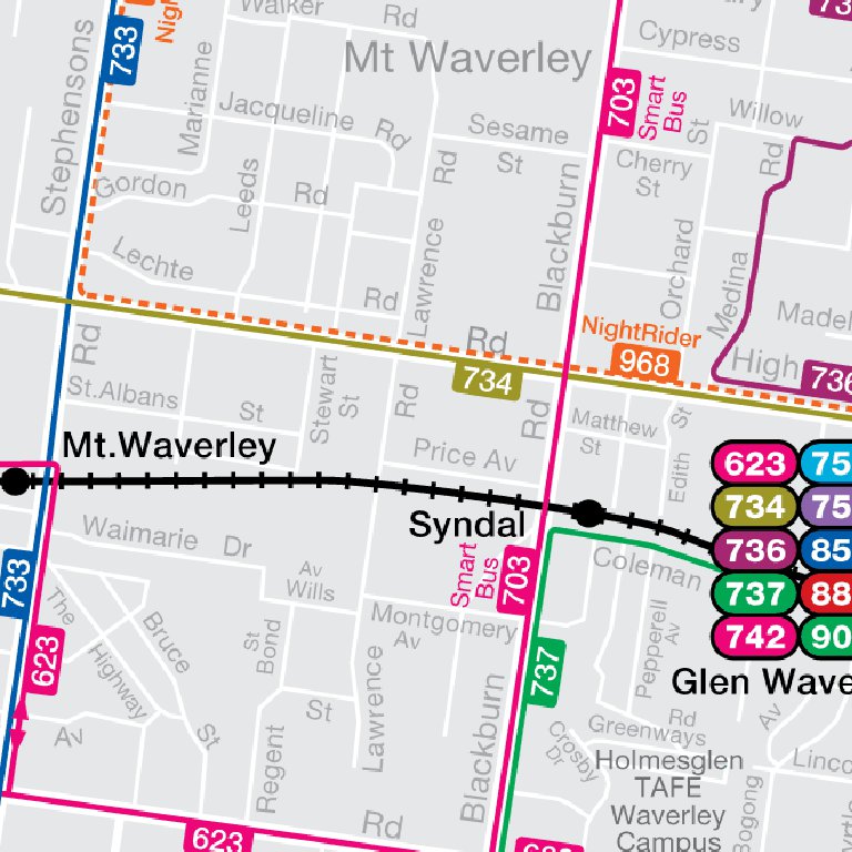 Melbourne Transit: Monash Map by Avenza Systems Inc. | Avenza Maps