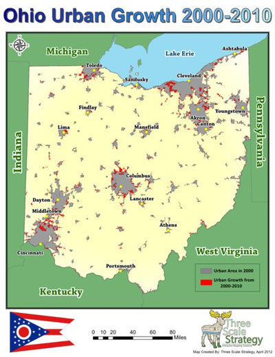 Ohio Urban Growth 2000-2010