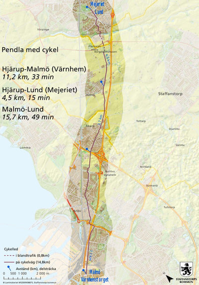 Opmærksomhed Forkorte øjenvipper Pendla med cykel: Malmö-Hjärup-Lund Map by Geoinfo Staffanstorp-Kavlinge |  Avenza Maps
