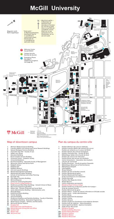 McGill University Campus Map