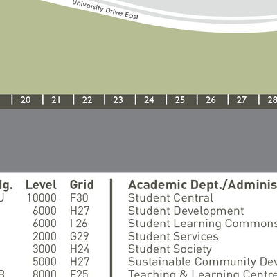 Simon Fraser University Campus Map