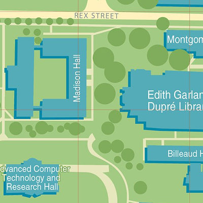 University of Louisiana, Lafayette Campus Map