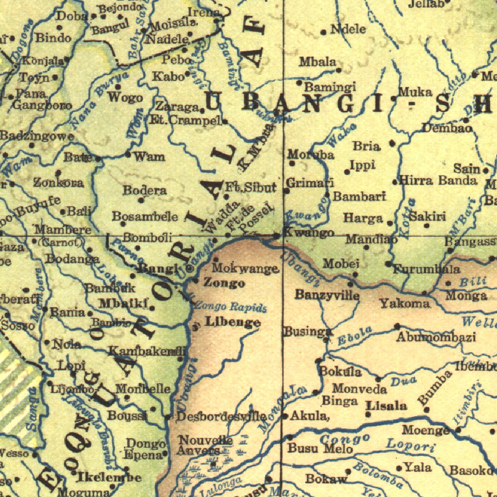 Africa 1922 with portions of Europe Asia Map by National Geographic
