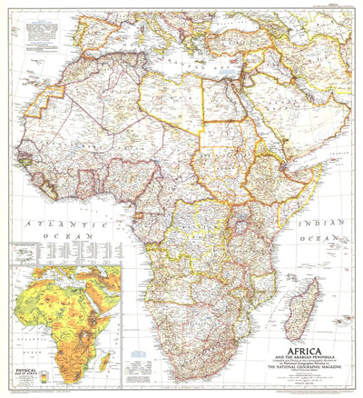 Africa & The Arabian Peninsula 1950