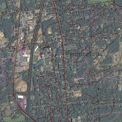NJ-PA-Pennington: GeoChange 1954-2010