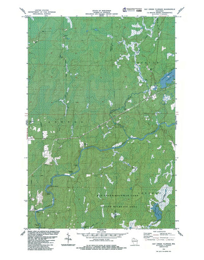 WI-Hay Creek Flowage: Authoritative US Topos 1984