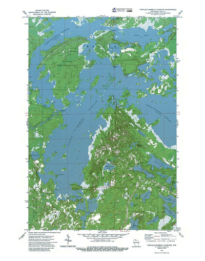 WI-Turtle Flambeau Flowage: Authoritative US Topos 1973