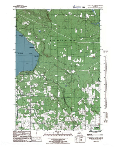 MI-Black Lake Bluffs: Authoritative US Topos 1986