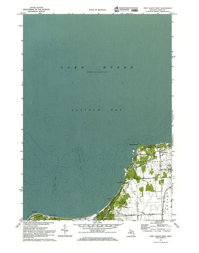 MI-Port Austin West: Authoritative US Topos 1970
