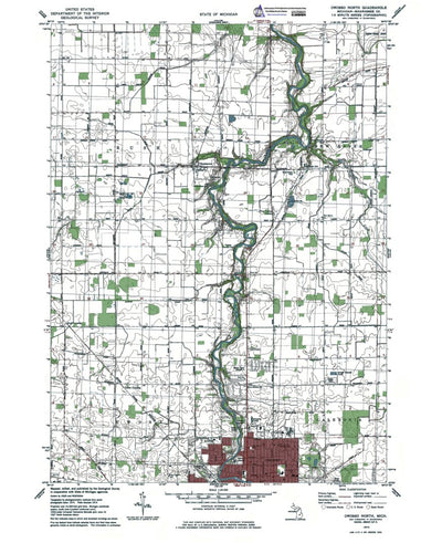 MI-Owosso North: Authoritative US Topos 1974