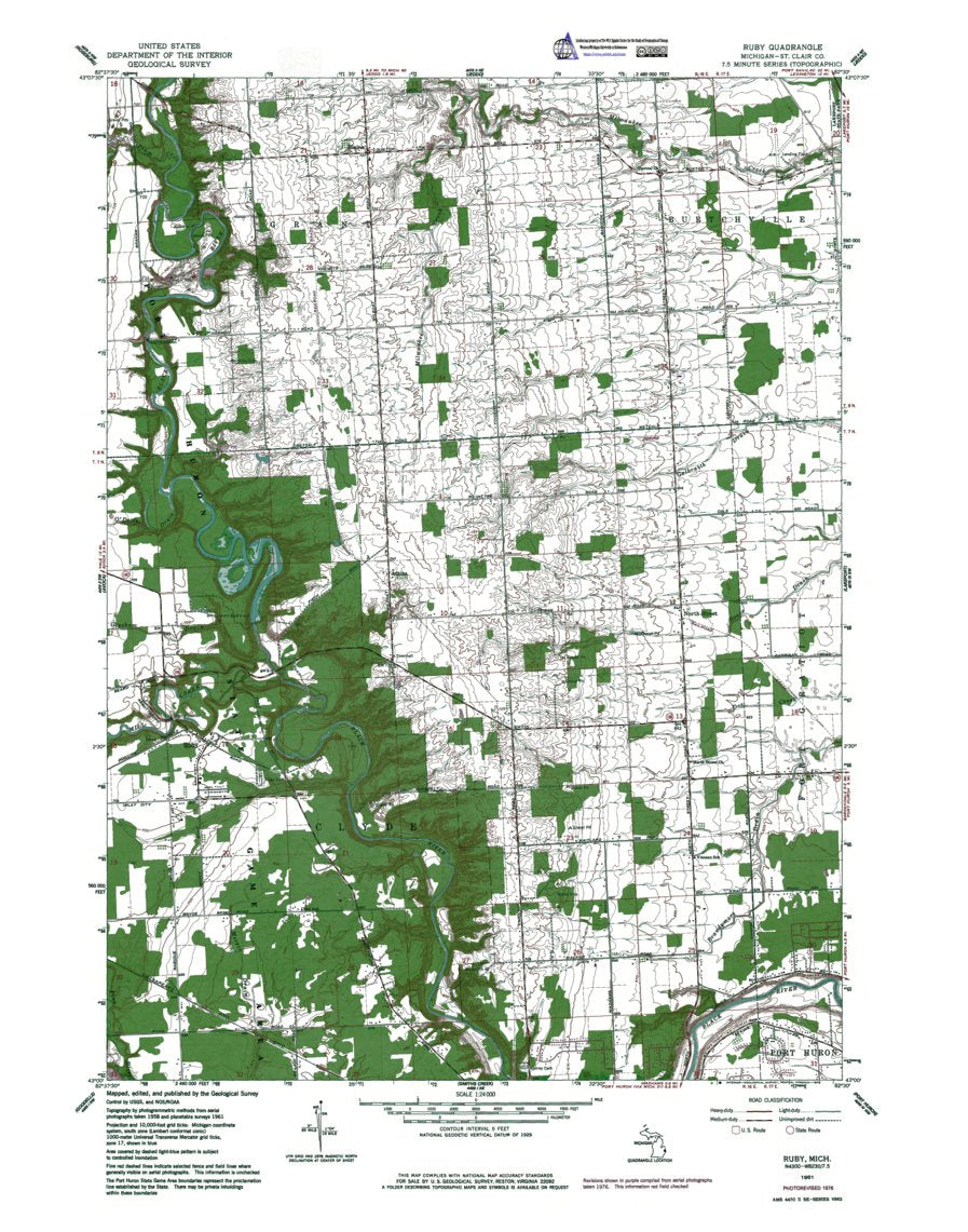 MI-Ruby: Authoritative US Topos 1961 Map by Western Michigan University ...