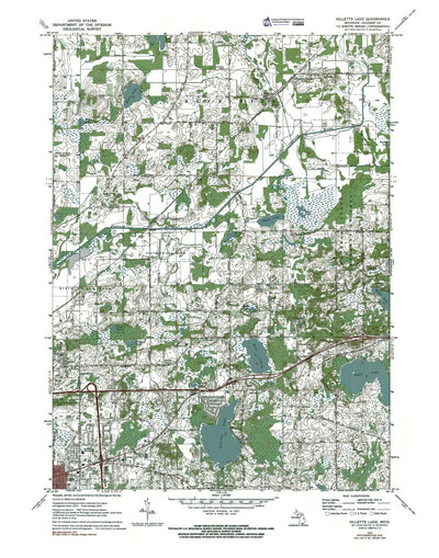 MI-Gilletts Lake: Authoritative US Topos 1970