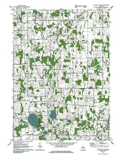 MI-Pleasant Lake: Authoritative US Topos 1970