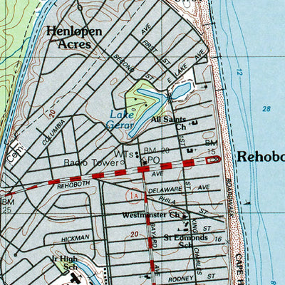 DE-Rehoboth Beach: Authoritative US Topos 1984
