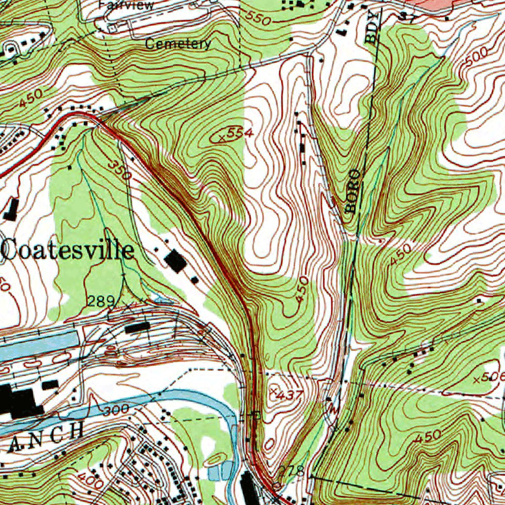 PA-Coatesville: Authoritative US Topos 1953 Map by Western Michigan ...