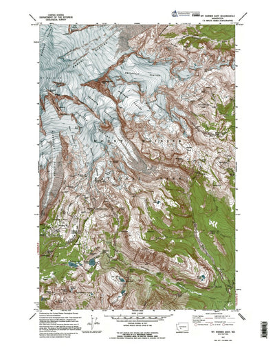 WA-Mt Rainier East: Authoritative US Topos 1971