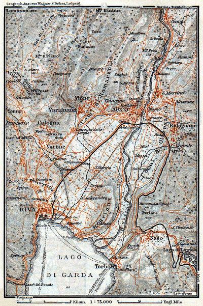 Arco & Riva Region Map, 1911 Preview 1