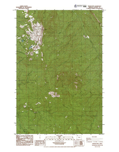 OR-Wickiup Mtn: Authoritative US Topos 1985