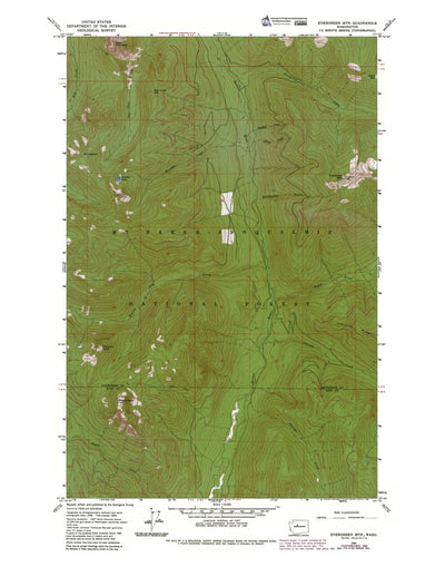 WA-Evergreen Mtn: Authoritative US Topos 1965