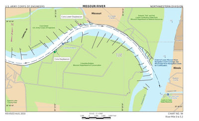 Lower Missouri, River Mile 0 to 5.2