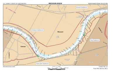 Lower Missouri, River Mile 383.9 to 390.3
