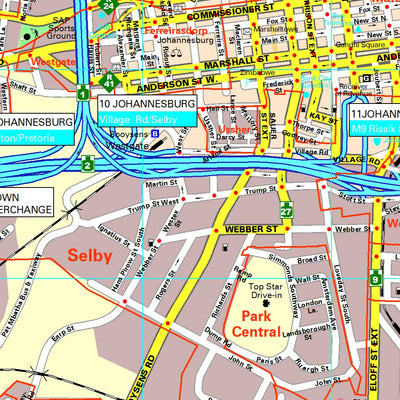 JHB Randburg Sandton StreetMap - South