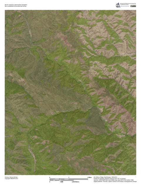 CA-Wilcox Ridge: GeoChange 1953-2012