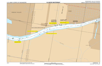 Chart 75 - Illinois River Miles 219.6 - 222.6