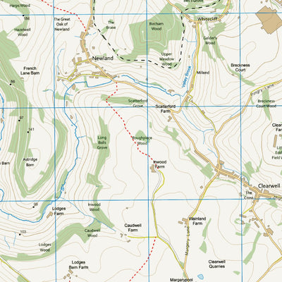 Lower Wye Valley hiking map