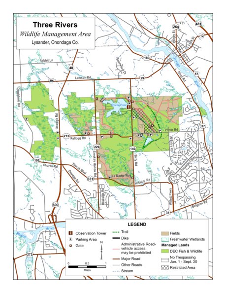 Three Rivers Wildlife Management Area Map by mapsoffline.com | Avenza Maps