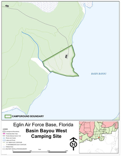 Eglin AFB Camping - Basin Bayou West