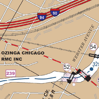 Charts 111 and 112 - Illinois River Miles 326.5 - 329.9 and 329.8 - 333.0