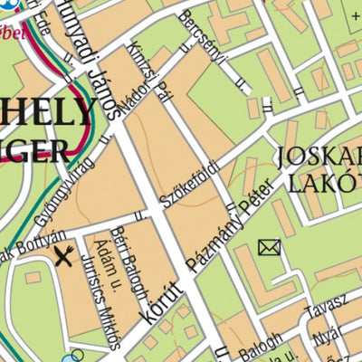 Szombathely city map, várostérkép