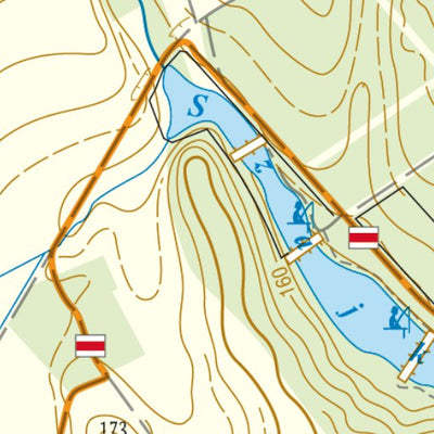 Szajki-tavak turistatérkép, Szajk lakes tourist map