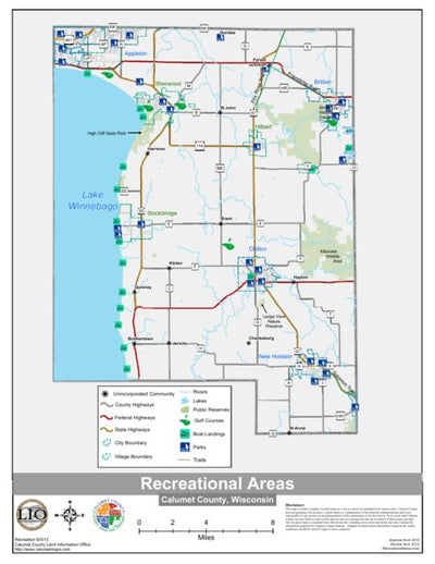 Calumet County, Wisconsin Recreational Areas
