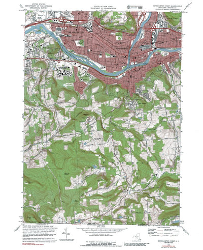 NY-Binghamton West: Authoritative US Topos 1968