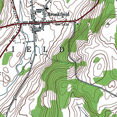 NY-Brookfield: Authoritative US Topos 1943