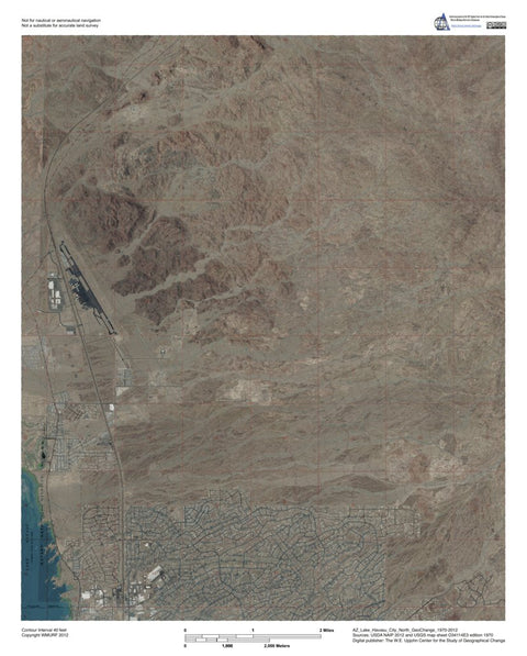 AZ-Lake Havasu City North: GeoChange 1970-2012