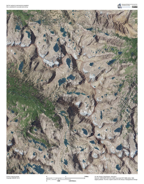 CA-Mt Darwin: GeoChange 1976-2012